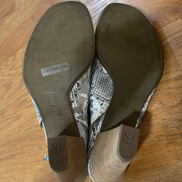 Paul green chunky heel peep toe sling back zipper sandals/heels/booties sz 7 - Picture 9 of 13